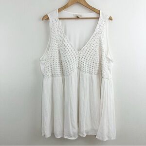 FESTI | White Crocheted Bodice Sleeveless Top